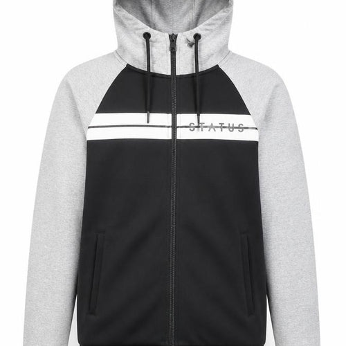 Status London Men's Black Grey Full Zip Hoodie XS