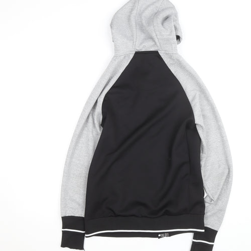 Status London Men's Black Grey Full Zip Hoodie XS