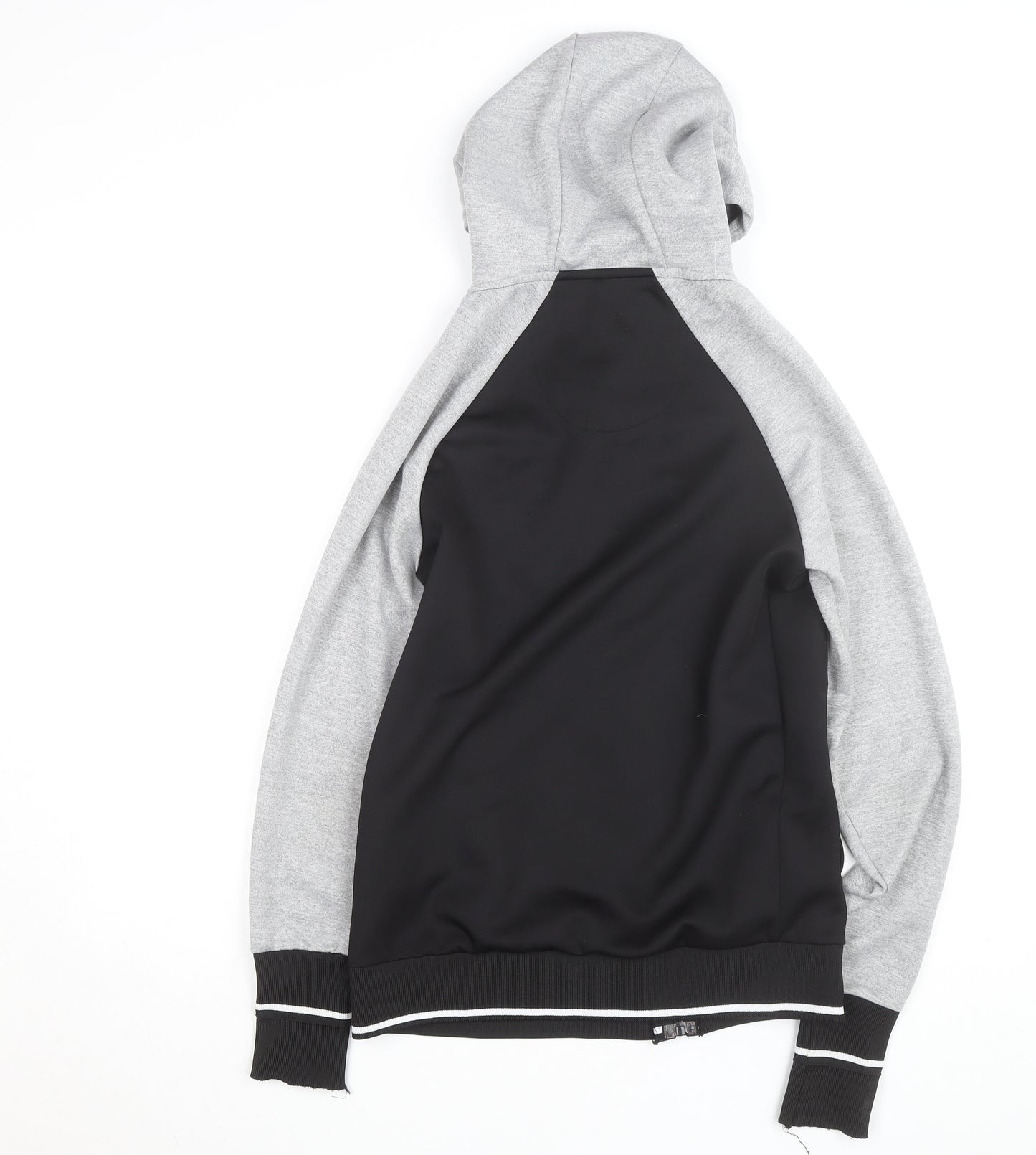 Status London Men's Black Grey Full Zip Hoodie XS