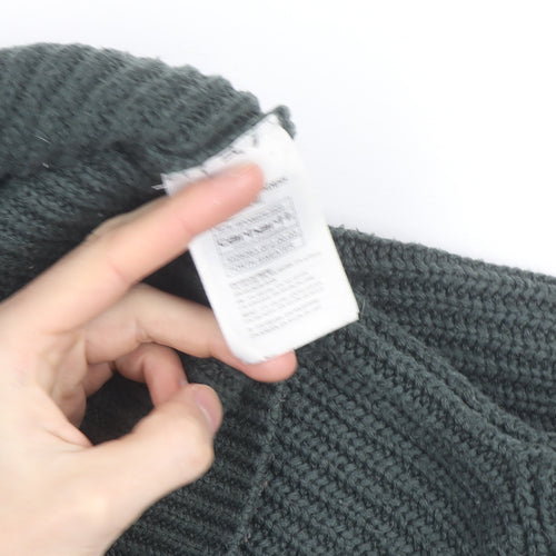 Carhartt WIP Men's Green L Cable-Knit Crew Neck Pullover Jumper