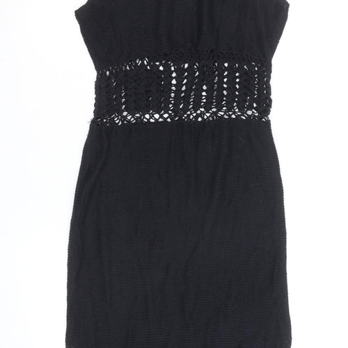 ASOS Women’s Black Knit Crochet Bodycon Dress Size 12