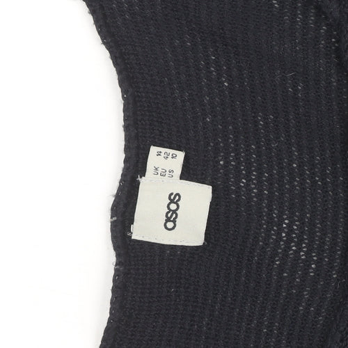 ASOS Women’s Black Knit Crochet Bodycon Dress Size 12