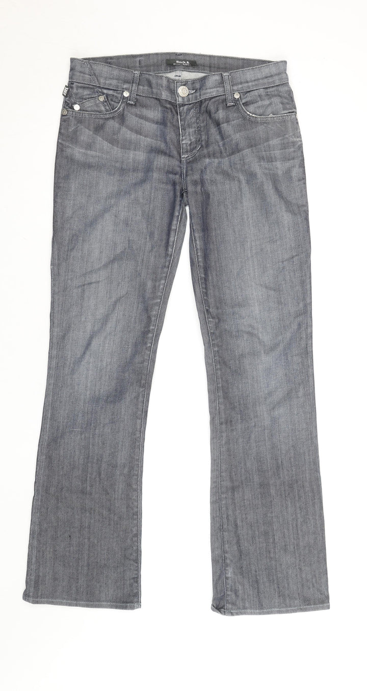 Rock & Republic Men's Grey Bootcut Denim Jeans Size 28