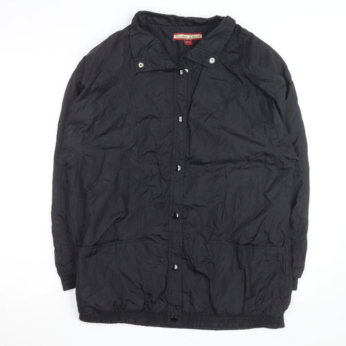 Tudor Court Men's Black Nylon Mid-Length Jacket Size M