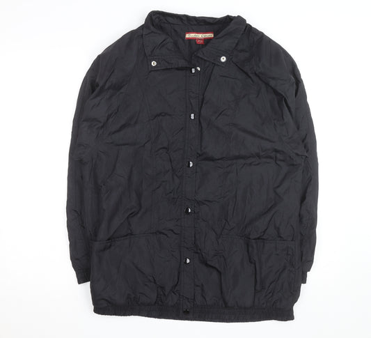Tudor Court Men's Black Nylon Mid-Length Jacket Size M