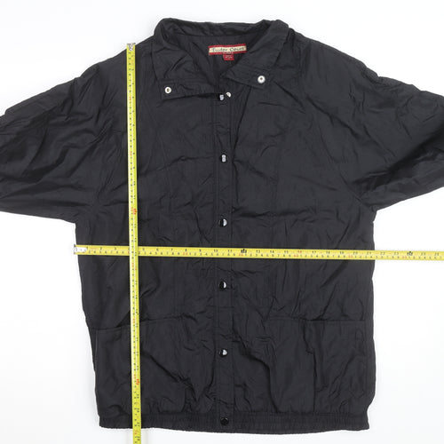 Tudor Court Men's Black Nylon Mid-Length Jacket Size M