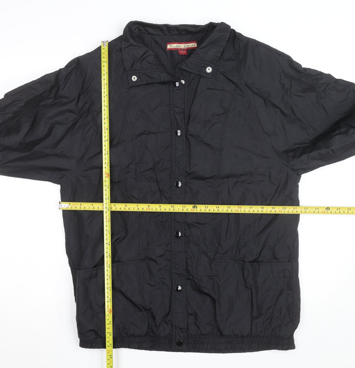 Tudor Court Men's Black Nylon Mid-Length Jacket Size M