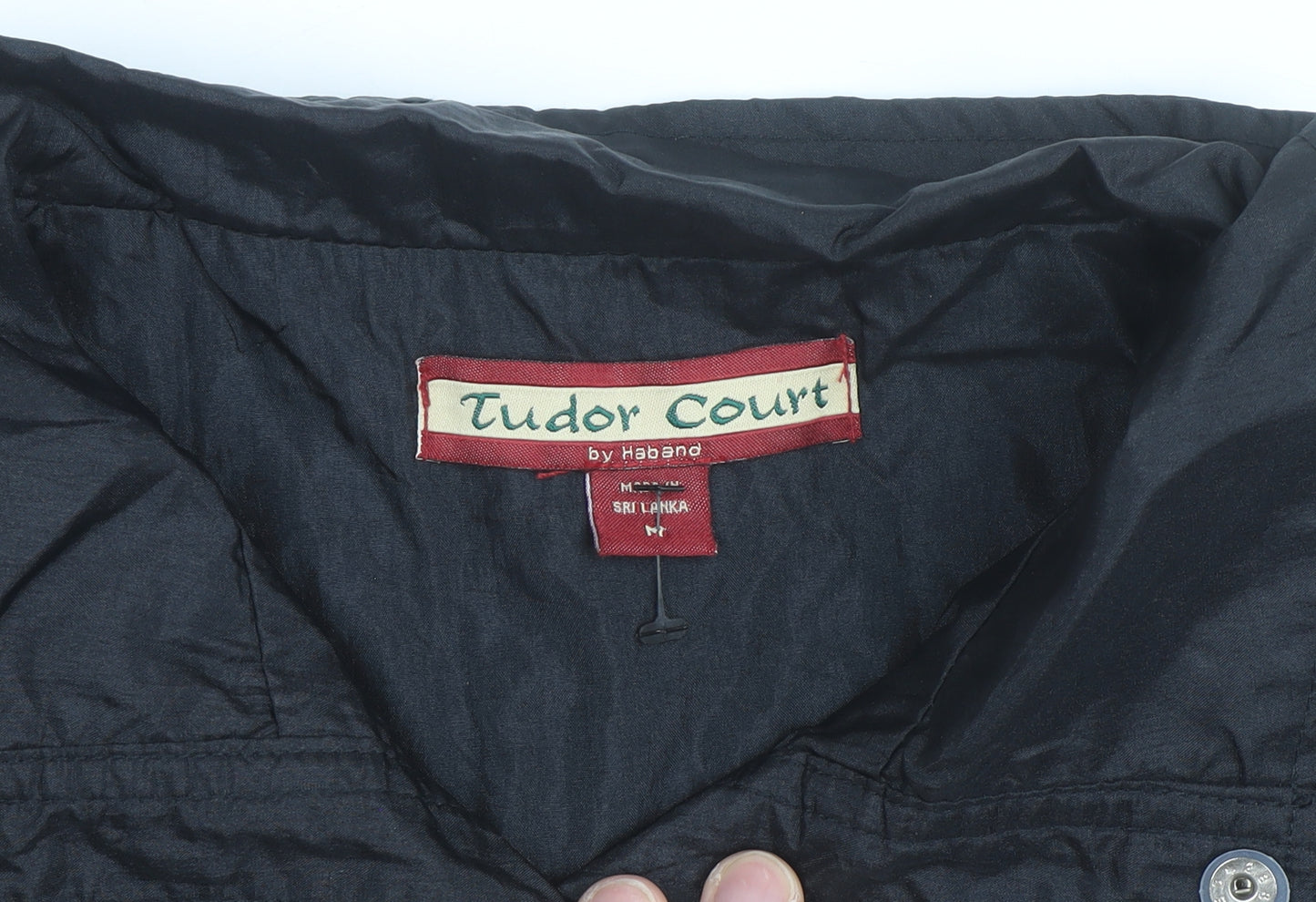 Tudor Court Men's Black Nylon Mid-Length Jacket Size M