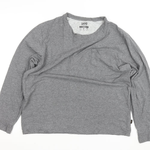 Lee Men’s Grey Long Sleeve Crew Neck Jersey Top Size L