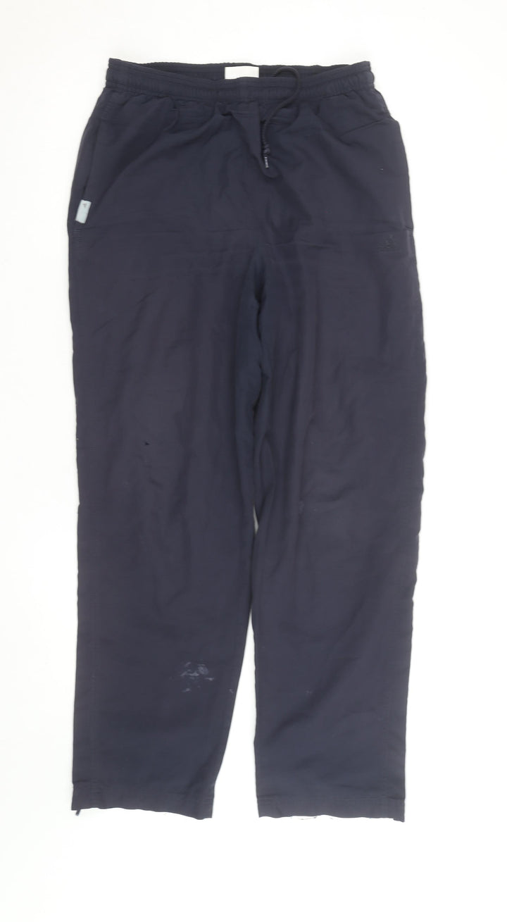 Adidas Men's Blue Track Pants M Regular Fit Activewear Trousers
