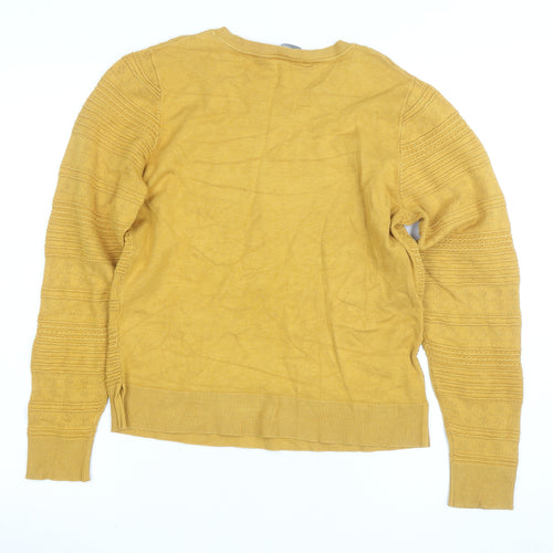 Oasis Women’s Yellow Knit Crew Neck Pullover Jumper Size M
