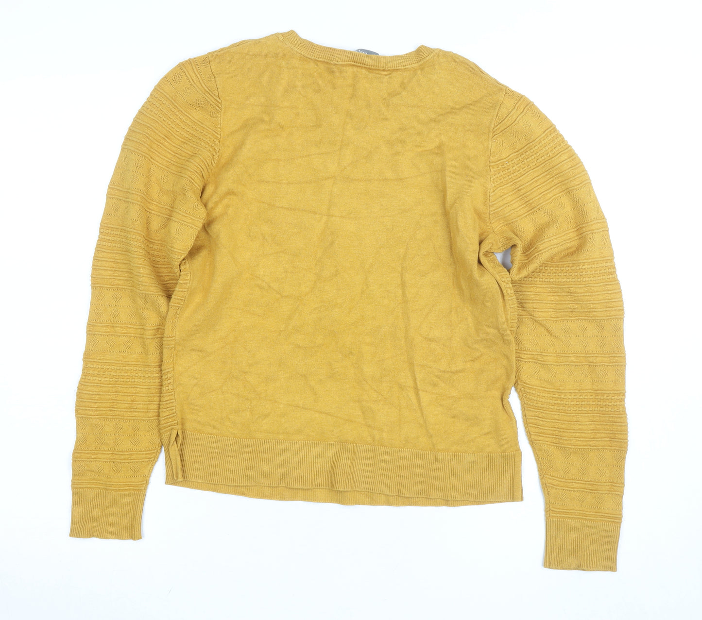 Oasis Women’s Yellow Knit Crew Neck Pullover Jumper Size M