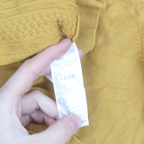 Oasis Women’s Yellow Knit Crew Neck Pullover Jumper Size M