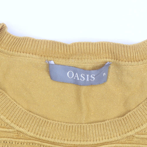 Oasis Women’s Yellow Knit Crew Neck Pullover Jumper Size M