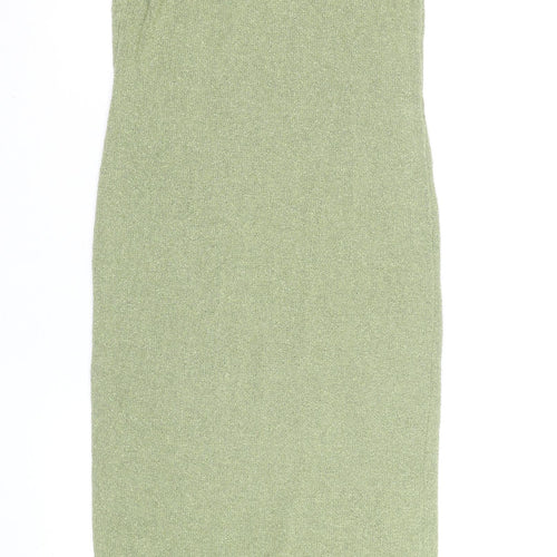 ASOS DESIGN Women’s Green Sleeveless Knit Bodycon Midi Dress Size 8-10