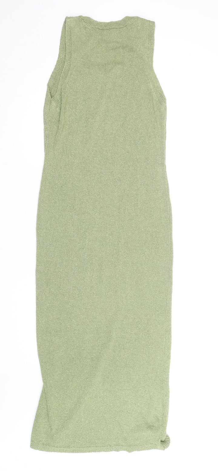 ASOS DESIGN Women’s Green Sleeveless Knit Bodycon Midi Dress Size 8-10