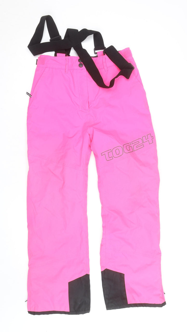 TOG24 Teens Pink Snow Pants Waterproof Insulated Ski Trousers Size 13