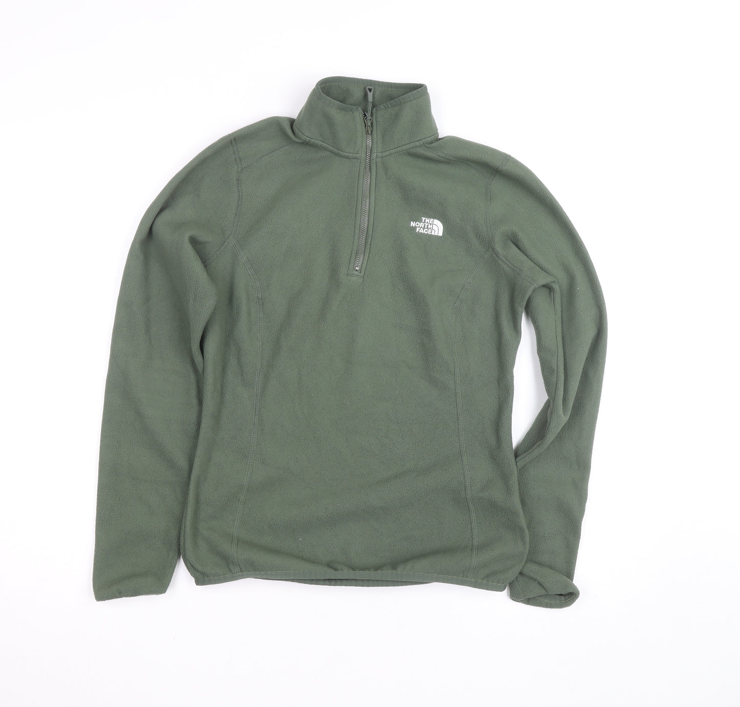 The North Face Womens Green Fleece 1/4 Zip Active Jacket Size S