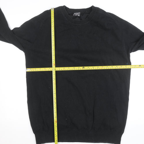 Dunlop Men's Black L Cotton Crew Neck Pullover Jumper