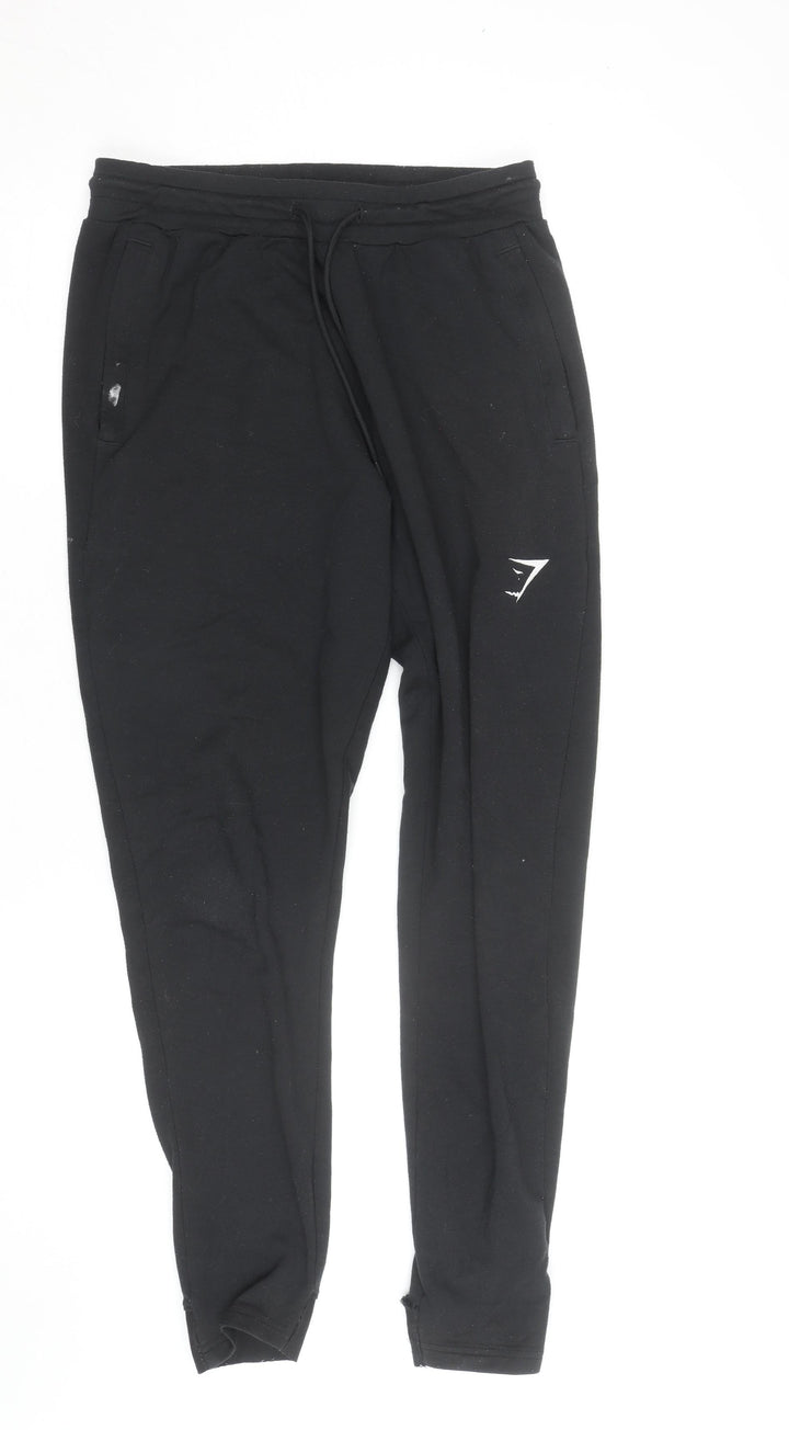 Gymshark Men’s Black Slim Fit Jogger Trousers Size S Activewear
