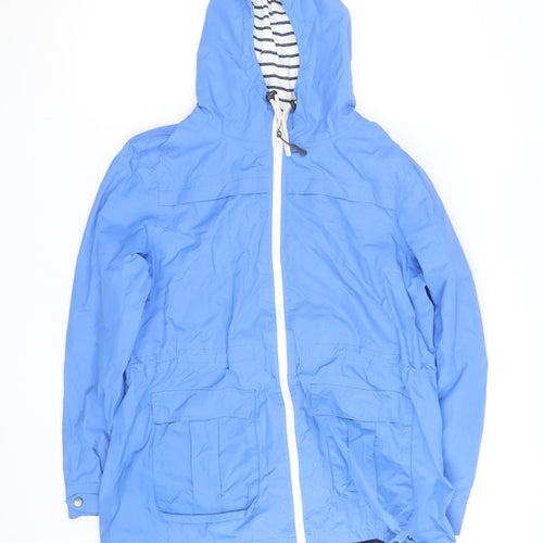Peter Storm Men Blue L Waterproof Hooded Rain Coat Jacket Lined