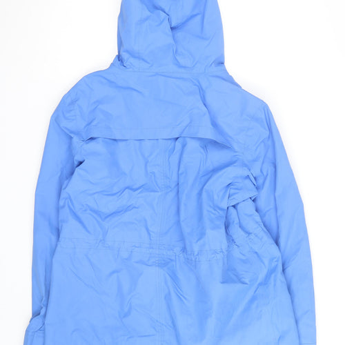 Peter Storm Men Blue L Waterproof Hooded Rain Coat Jacket Lined