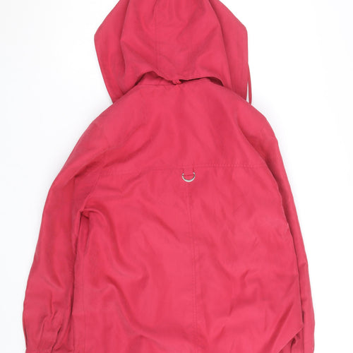 Lakeland Womens Pink Hooded Parka Jacket Size M Cotton Mid-Length