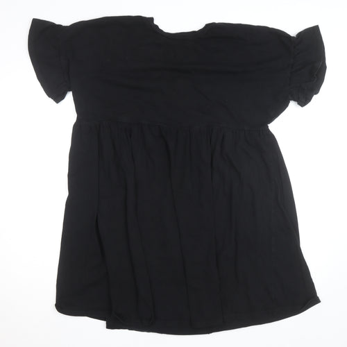 New Look Women Black Size 16 Maternity Babydoll Cotton Dress