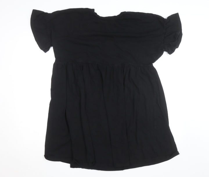 New Look Women Black Size 16 Maternity Babydoll Cotton Dress