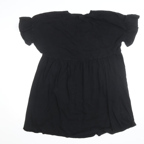 New Look Women Black Size 16 Maternity Babydoll Cotton Dress