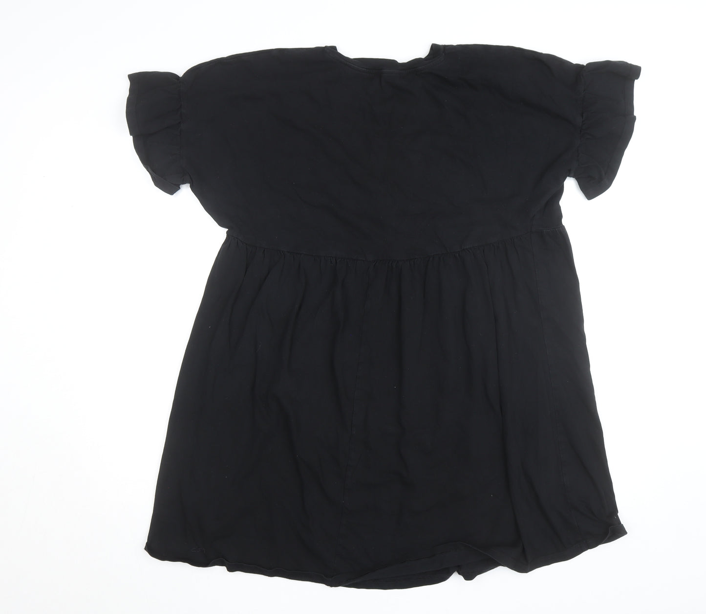 New Look Women Black Size 16 Maternity Babydoll Cotton Dress