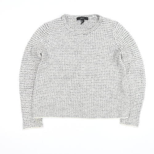 Forever 21 Women’s Grey Chunky-Knit Acrylic Jumper Size L