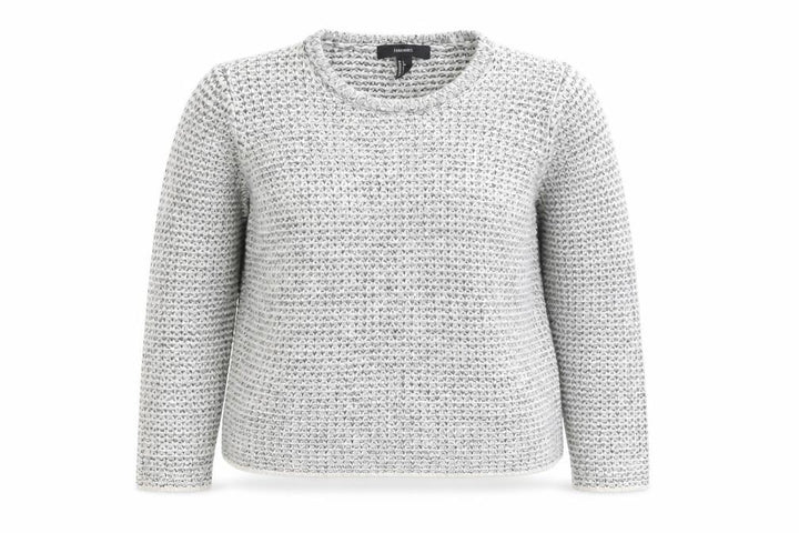 Forever 21 Women’s Grey Chunky-Knit Acrylic Jumper Size L