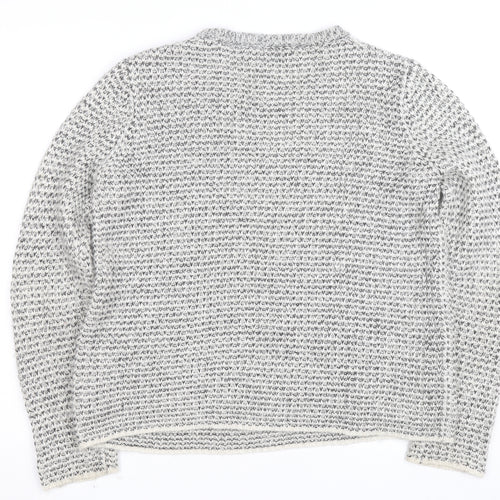 Forever 21 Women’s Grey Chunky-Knit Acrylic Jumper Size L