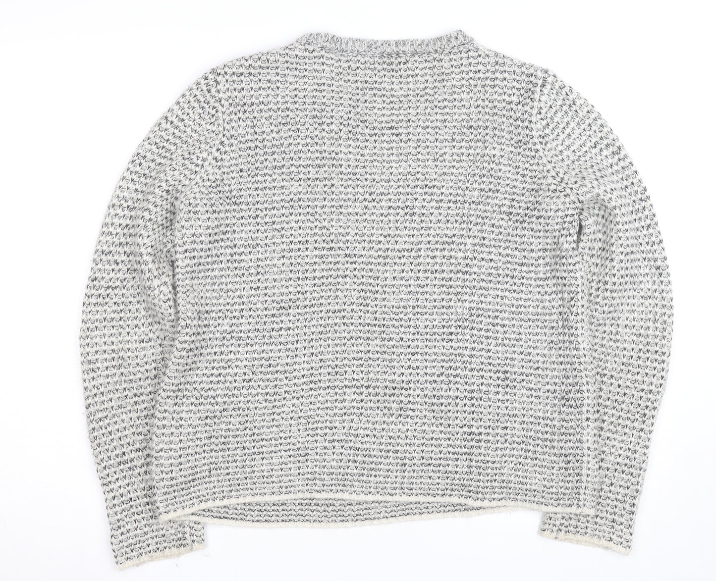 Forever 21 Women’s Grey Chunky-Knit Acrylic Jumper Size L
