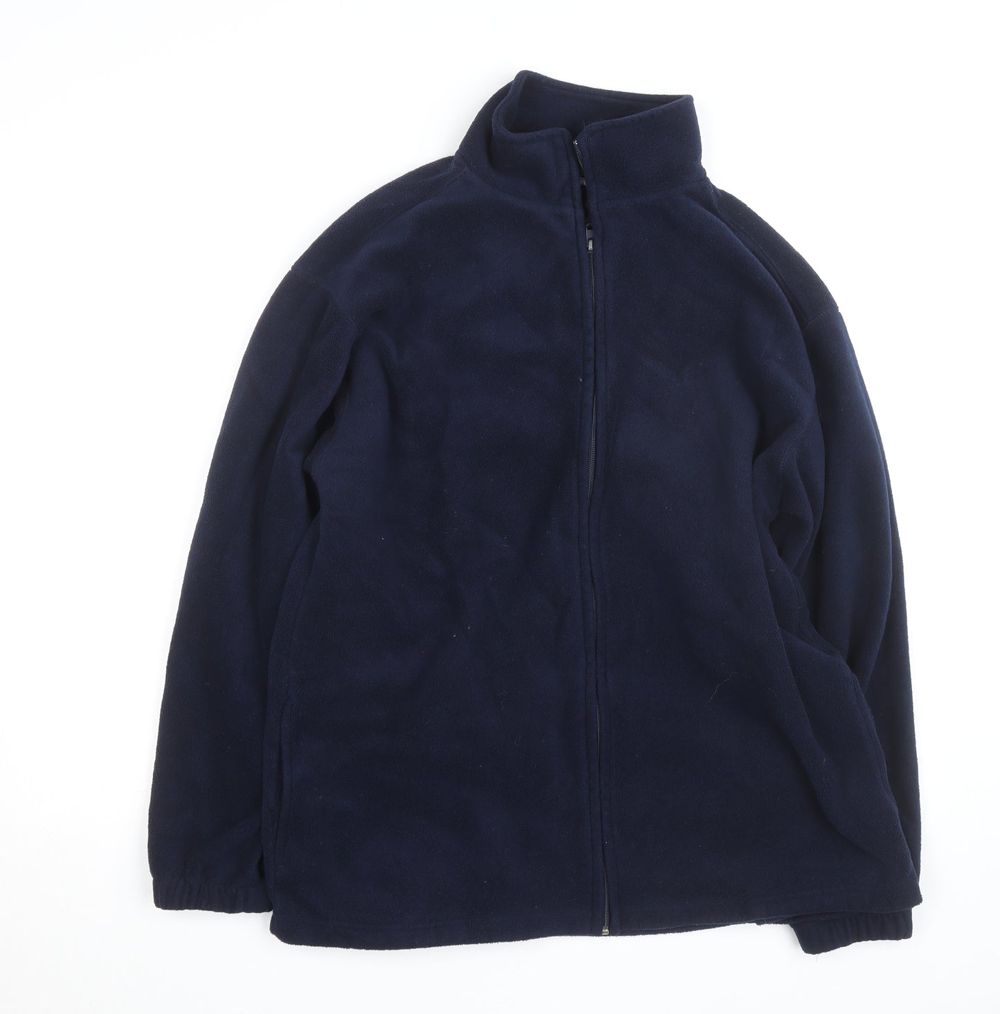 Jeff & Co Essentials Men's Blue Fleece Full Zip Jacket L