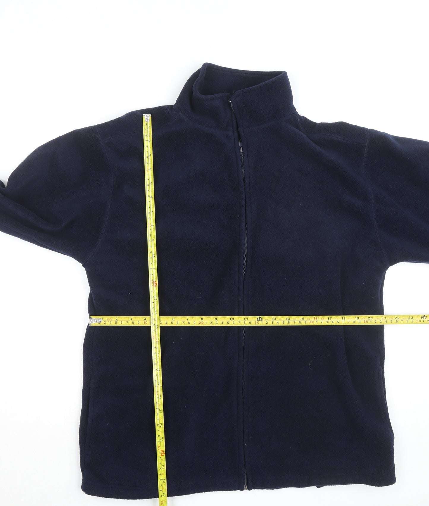 Jeff & Co Essentials Men's Blue Fleece Full Zip Jacket L