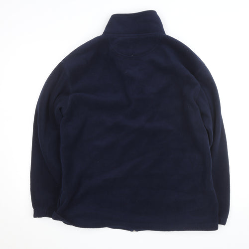 Jeff & Co Essentials Men's Blue Fleece Full Zip Jacket L