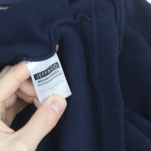 Jeff & Co Essentials Men's Blue Fleece Full Zip Jacket L