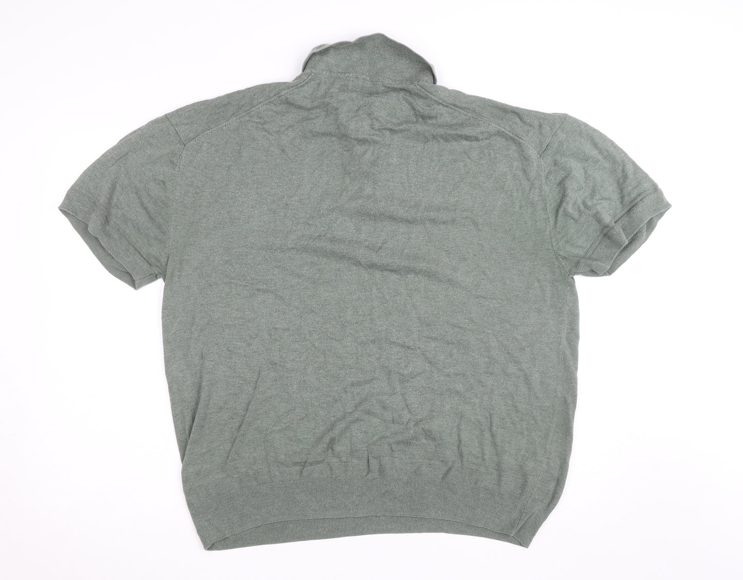 Next Signature Men's Green 2XL Cotton Silk Short Sleeve Polo Shirt