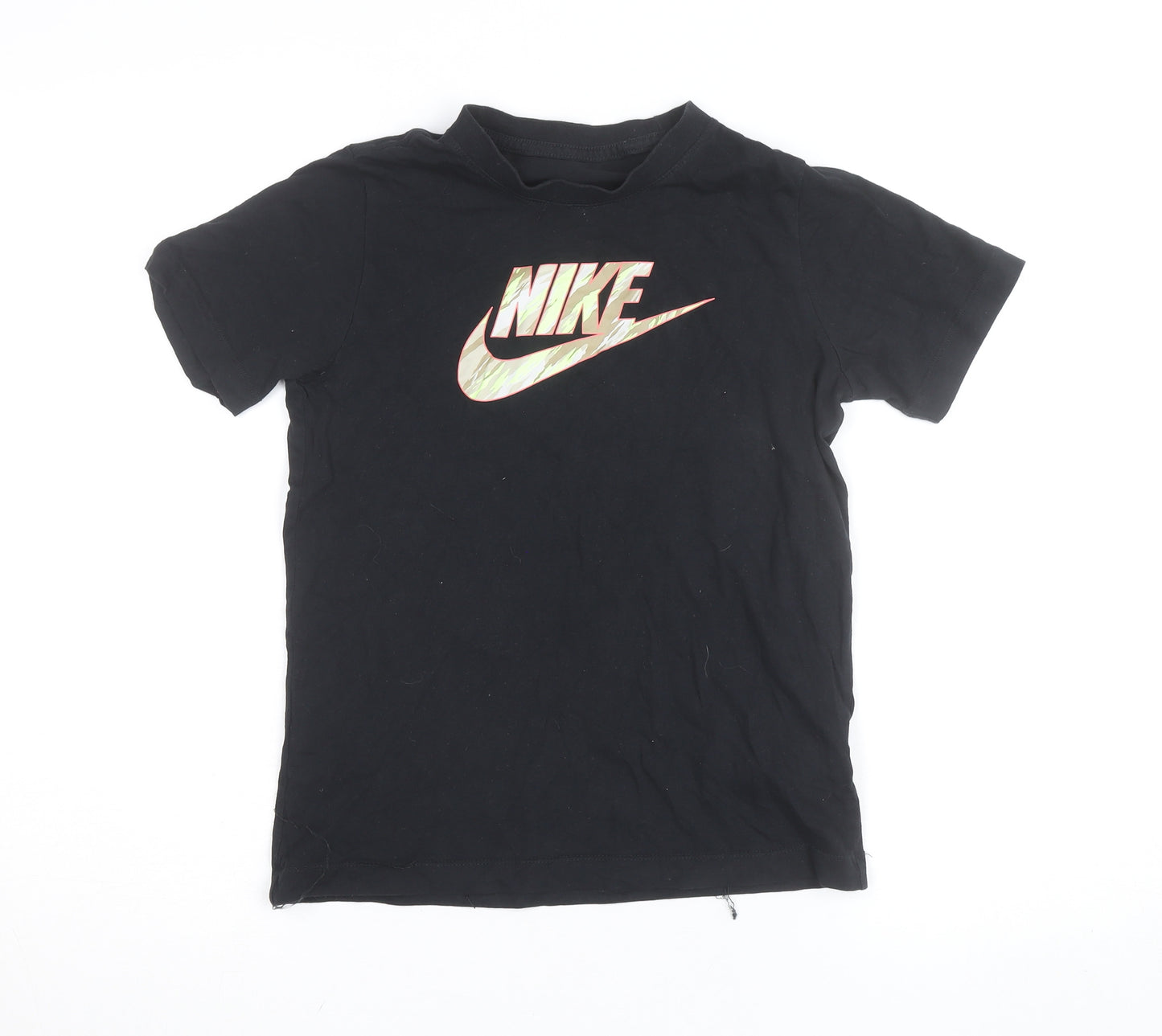 Nike Boys Black Logo T-Shirt Size 10-11 Years Sports Casual Tee
