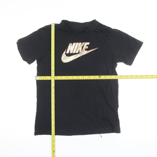 Nike Boys Black Logo T-Shirt Size 10-11 Years Sports Casual Tee