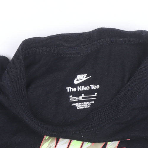 Nike Boys Black Logo T-Shirt Size 10-11 Years Sports Casual Tee