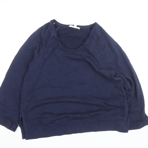 Marks and Spencer Per Una Women's Blue M 3/4 Sleeve Pullover Jumper