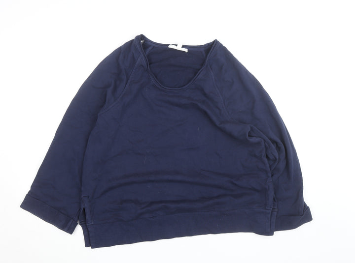 Marks and Spencer Per Una Women's Blue M 3/4 Sleeve Pullover Jumper