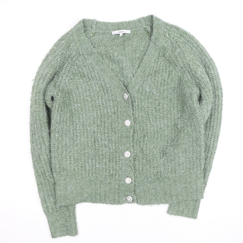 Next Women’s Green Chunky-Knit V-Neck Cardigan Size S