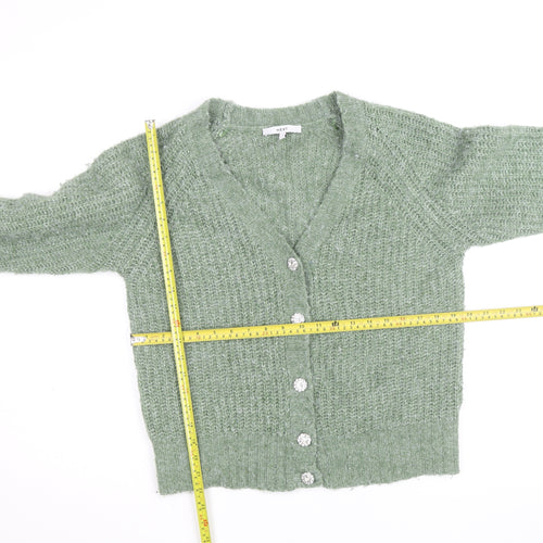 Next Women’s Green Chunky-Knit V-Neck Cardigan Size S