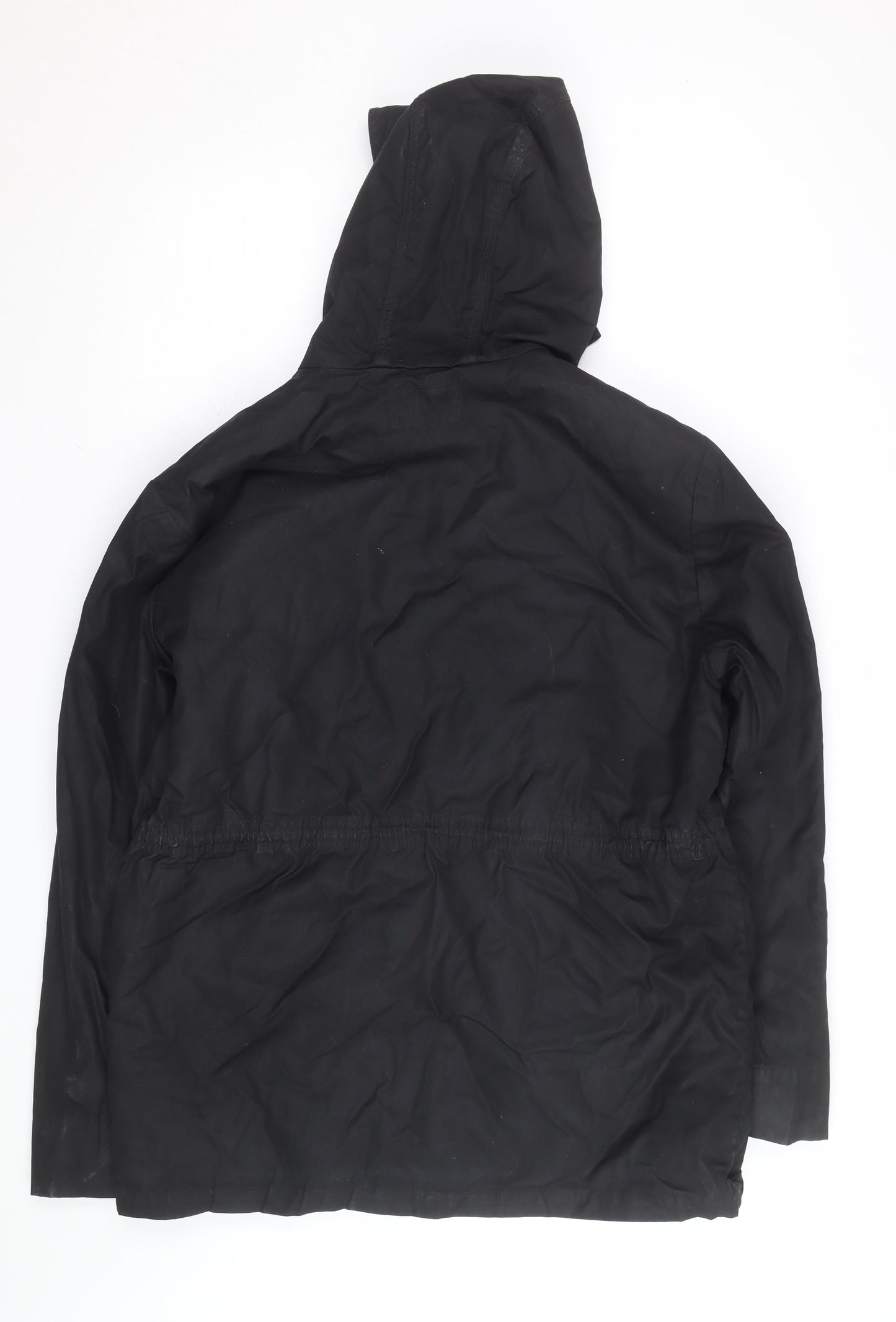 Fred Perry Men's Black Cotton Hooded Parka Jacket Size M