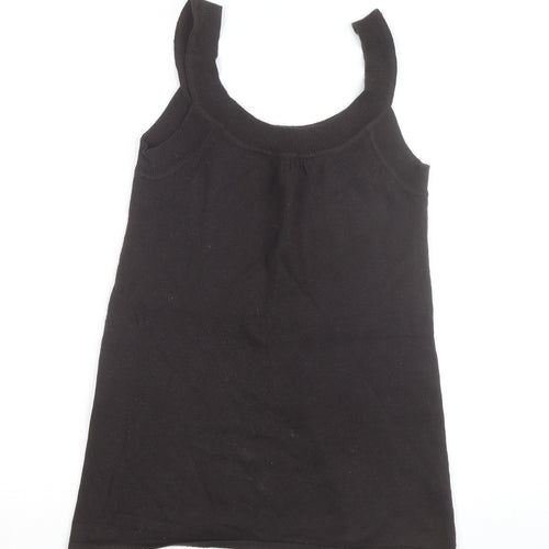 Jeffrey Rogers Women's Black Knit Angora Tank Top Size 14