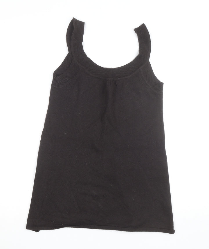Jeffrey Rogers Women's Black Knit Angora Tank Top Size 14